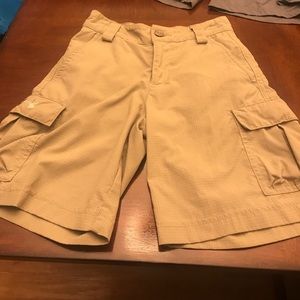 Under armor cargo khaki shorts youth small